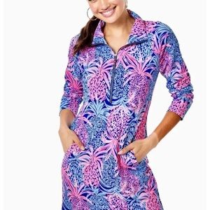 NWT LILLY PULITZER  DRESS Skipper *TROPIC DOWN LOW* BOREALIS BLUE L